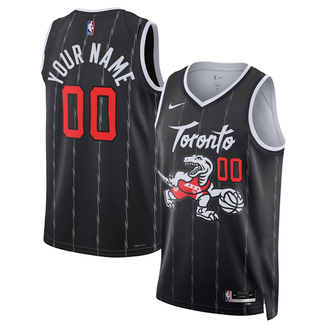 Men's Toronto Raptors Active Player Custom Black 2025/26 City Edition Stitched Basketball Jersey